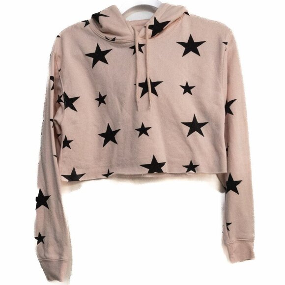 Southern Spirit Girls Pink Black Stars Hoodie Pullover Long Sleeve Size XS - Picture 1 of 7